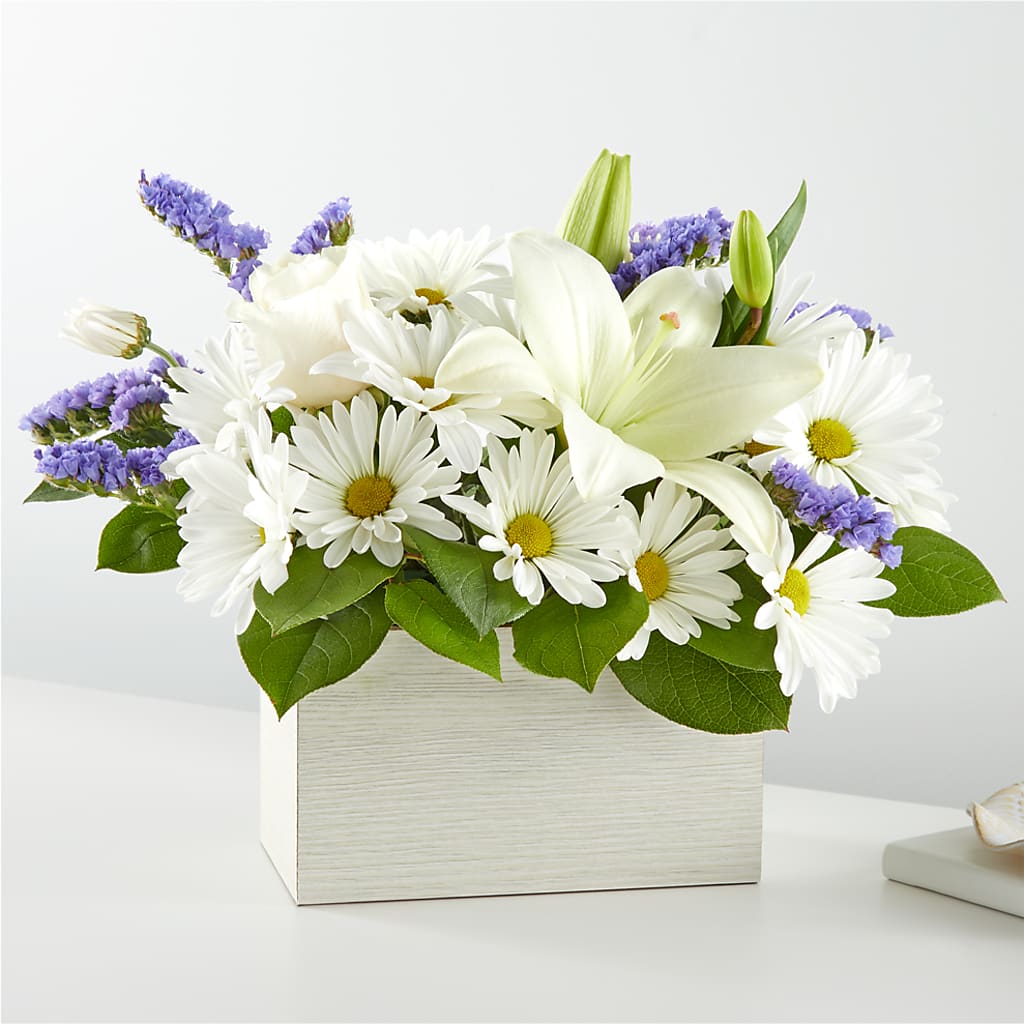Beyond Blue Box Bouquet – Talia Flowers, Ottawa ON