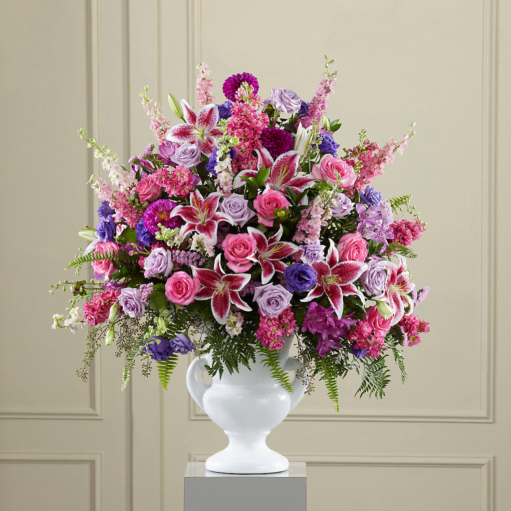Peaceful Tribute Arrangement – Talia Flowers, Ottawa ON
