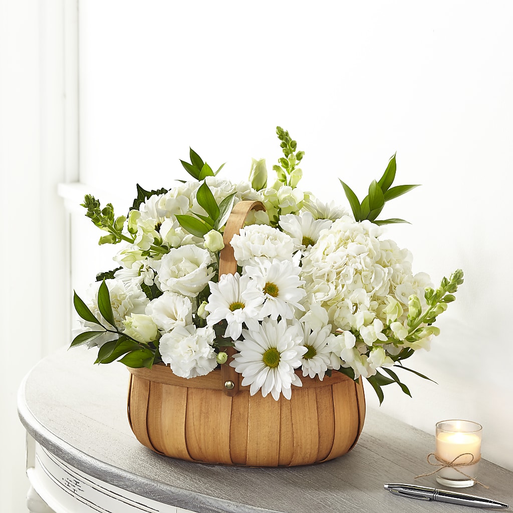 Pure Ivory Basket – Talia Flowers, Ottawa ON
