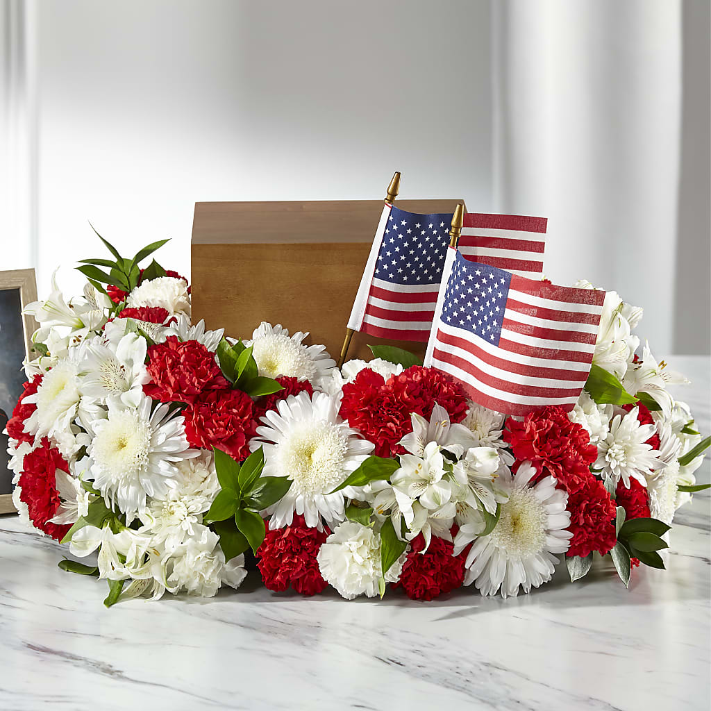 Spirit of Patriotism Cremation Adornment – Talia Flowers, Ottawa ON
