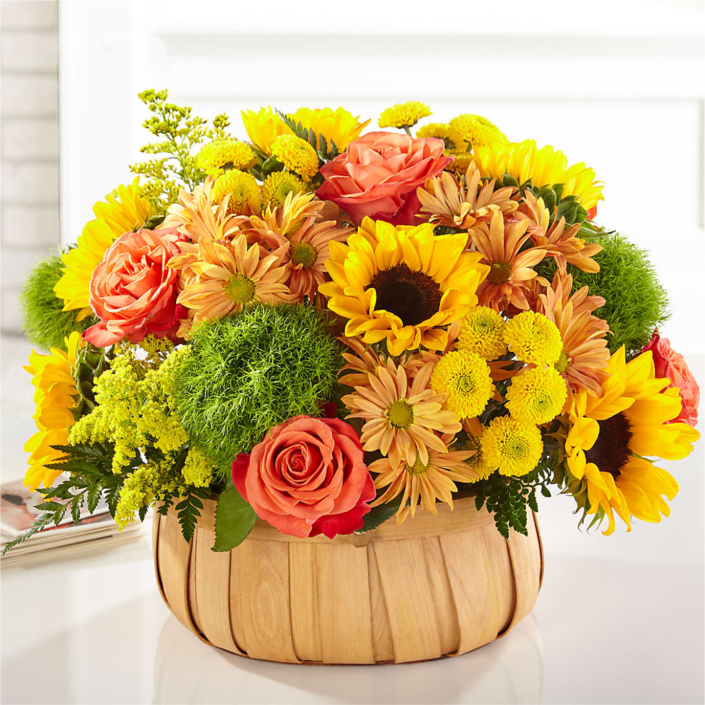 Harvest Sunflower Basket – Talia Flowers, Ottawa ON