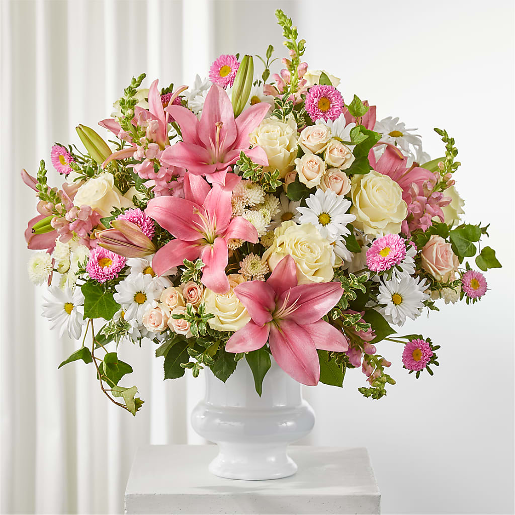 Empathetic Blooms Urn Arrangement – Talia Flowers, Ottawa ON