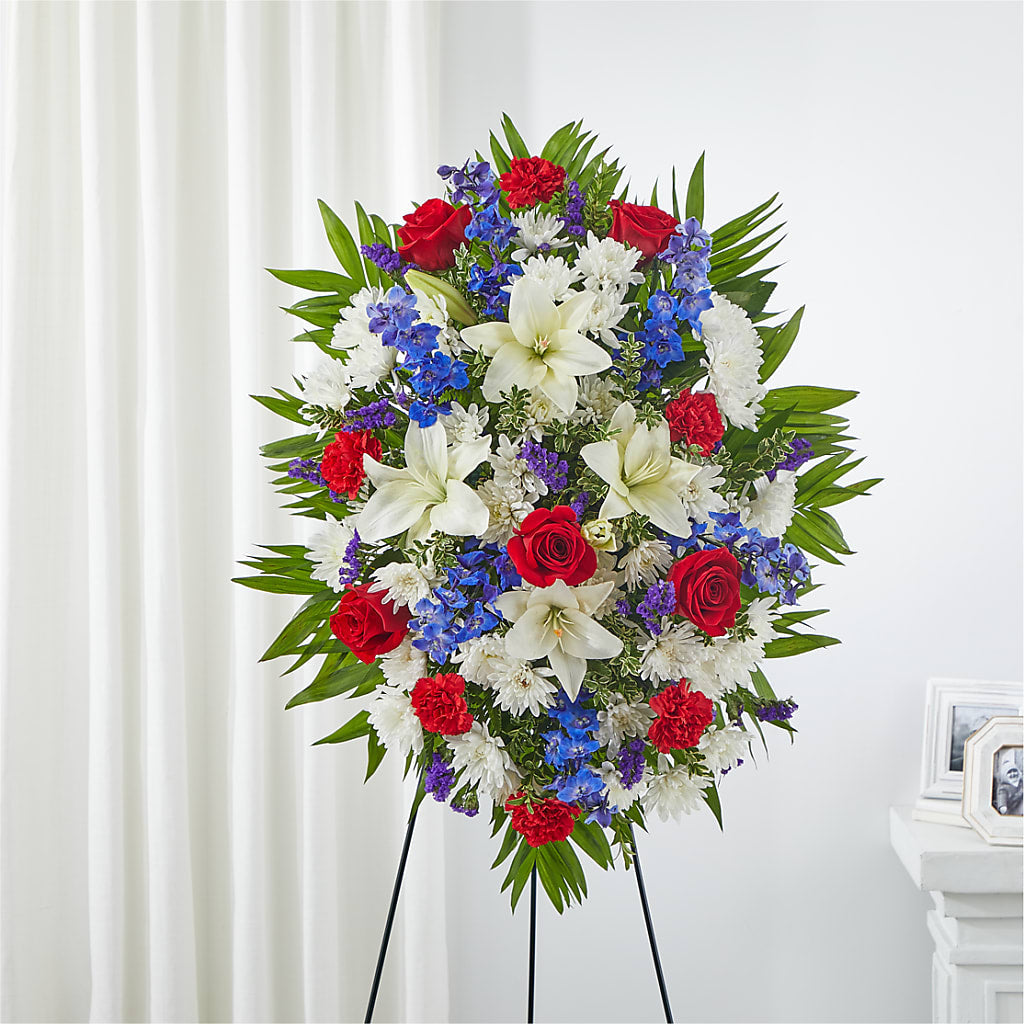 Cherished Service Standing Spray – Talia Flowers, Ottawa ON