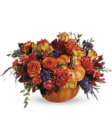 Teleflora's Hauntingly Pretty Pumpkin Bouquet – Talia Flowers, Ottawa ON