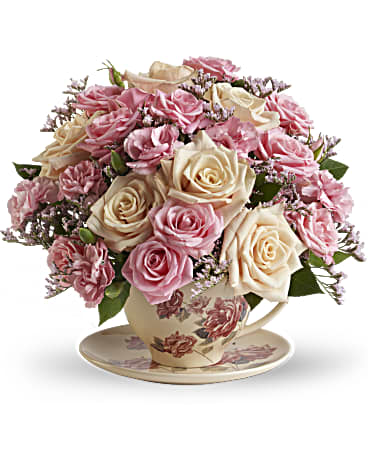 Teleflora's Victorian Teacup Bouquet