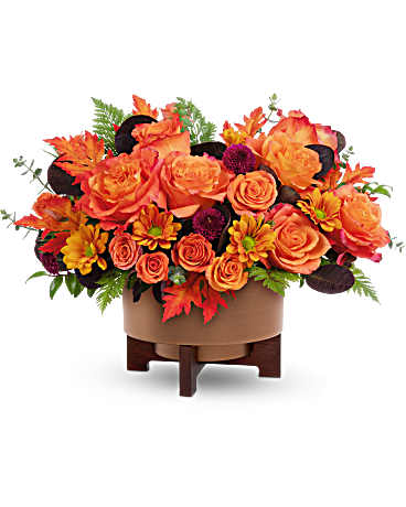 Teleflora's Fall For Copper Centerpiece