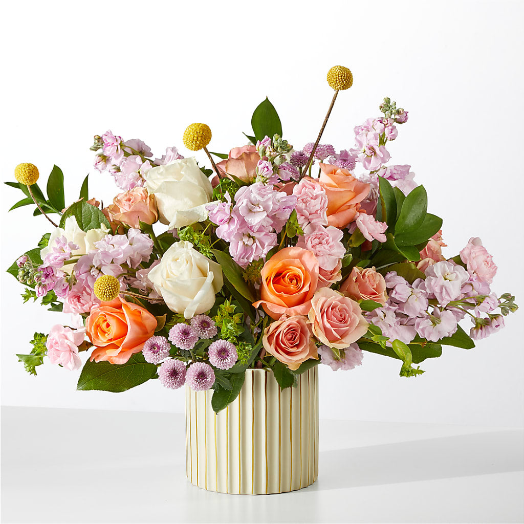 French Market Bouquet with Ivory Vase – Talia Flowers, Ottawa ON
