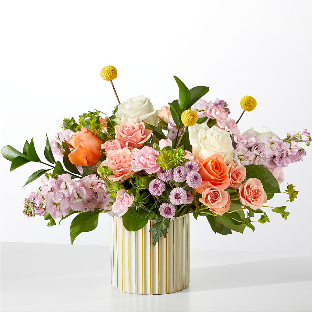 French Market Bouquet with Ivory Vase – Talia Flowers, Ottawa ON