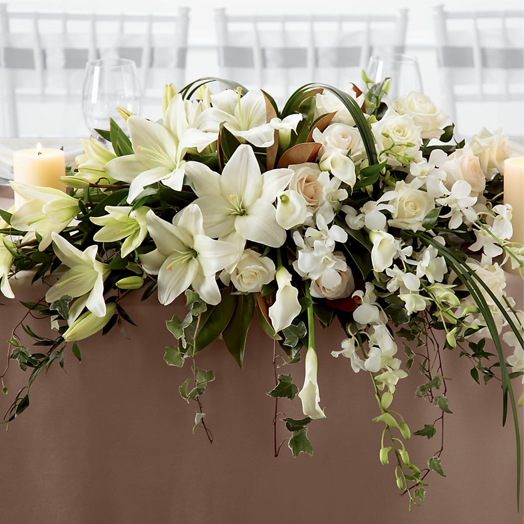White Linen Arrangement – Talia Flowers, Ottawa ON
