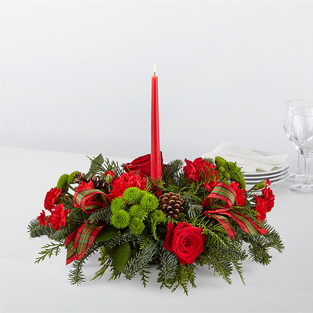 Pièce maîtresse à la lueur des bougies
