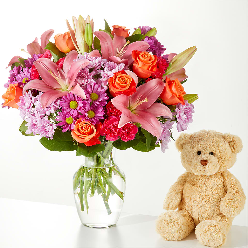 One and Only Bouquet and Bear Bundle –  Talia Flowers, Ottawa ON