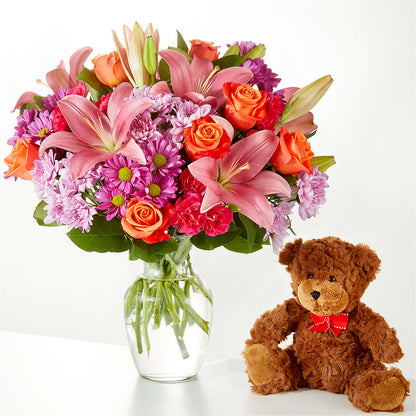 One and Only Bouquet and Bear Bundle –  Talia Flowers, Ottawa ON