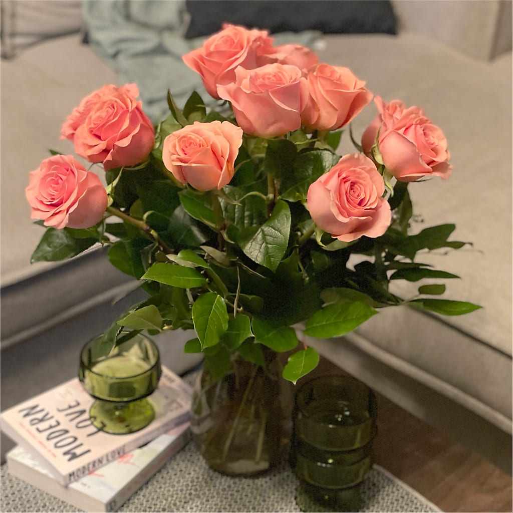 Long Stem Pink Rose Bouquet –  Talia Flowers, Ottawa ON