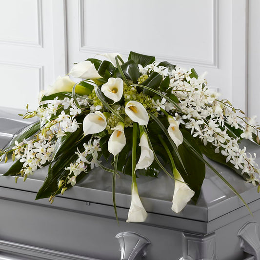 Couronne funéraire ailes d'ange