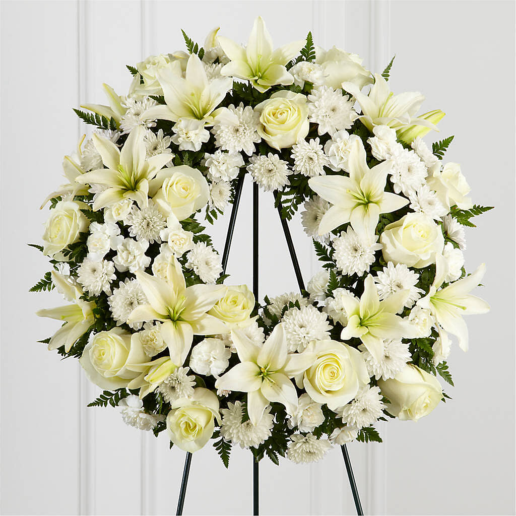 Treasured Tribute Wreath –  Talia Flowers, Ottawa ON