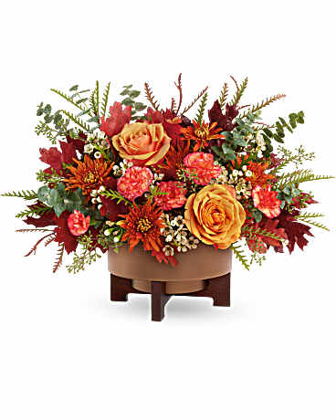 Teleflora's Modern Copper Centerpiece