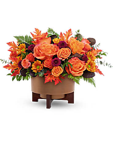 Teleflora's Fall For Copper Centerpiece