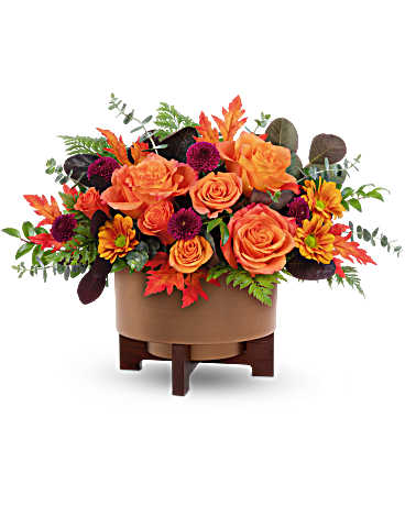 Teleflora's Fall For Copper Centerpiece