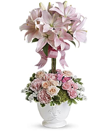 Teleflora's Blushing Lilies