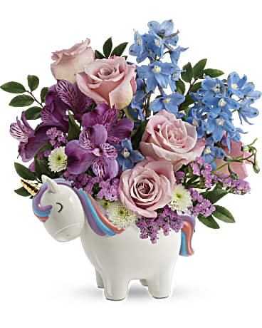 Teleflora's Enchanting Pastels Unicorn Bouquet