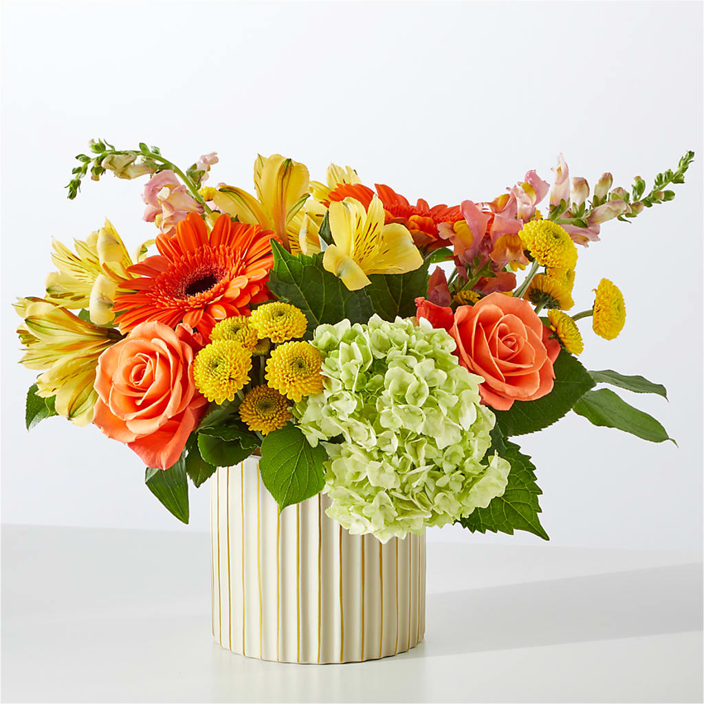 Autumn Sunshine Bouquet with Ivory Vase –  Talia Flowers, Ottawa ON