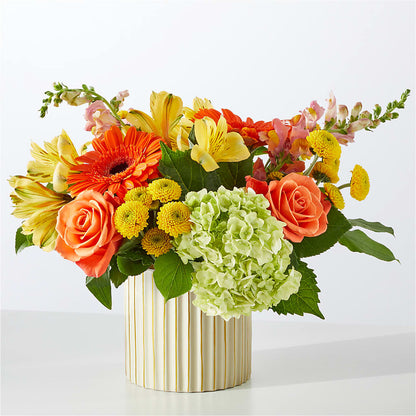 Autumn Sunshine Bouquet with Ivory Vase –  Talia Flowers, Ottawa ON