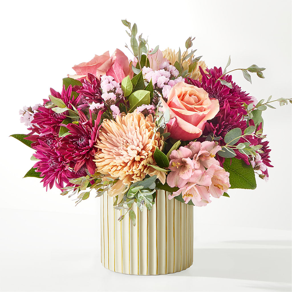 Berry Cobbler Bouquet with Ivory Vase –  Talia Flowers, Ottawa ON