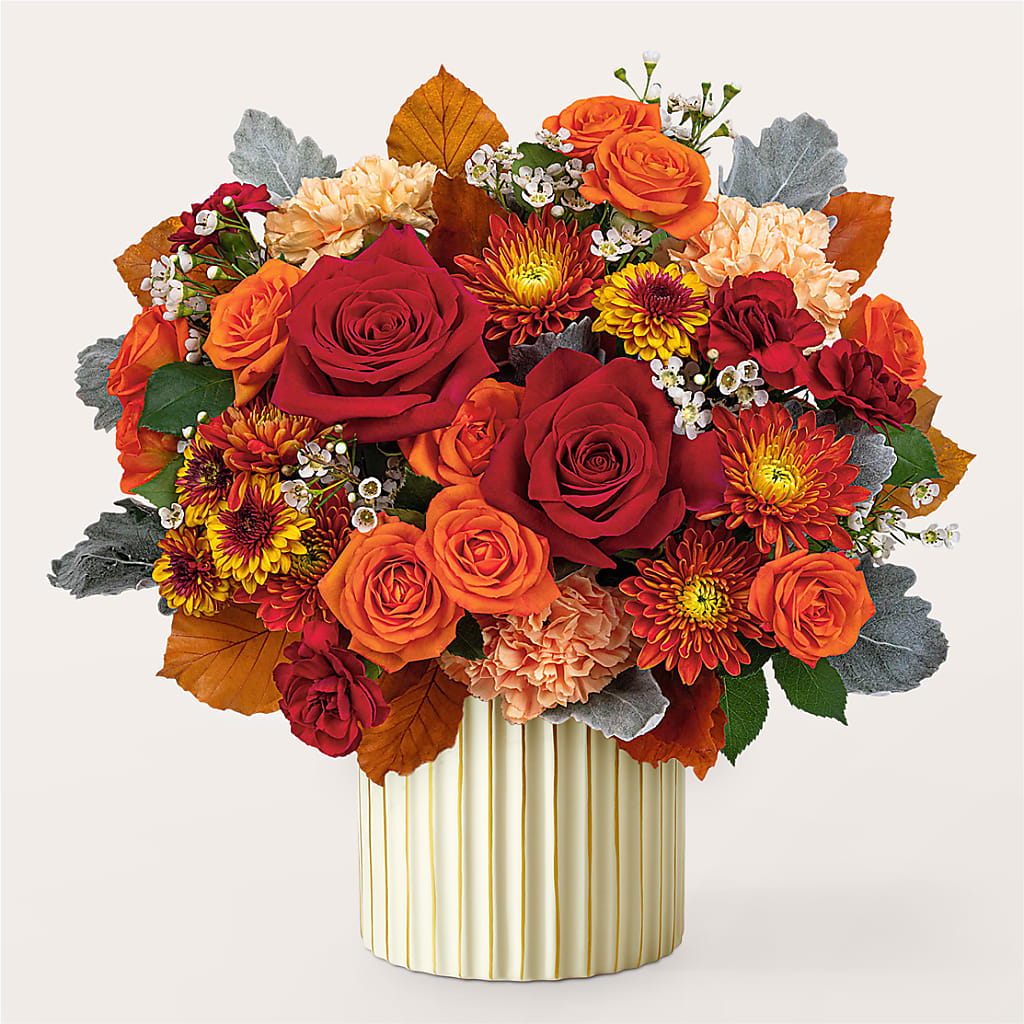 Merlot Bouquet with Ivory Vase –  Talia Flowers, Ottawa ON