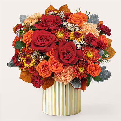 Merlot Bouquet with Ivory Vase –  Talia Flowers, Ottawa ON