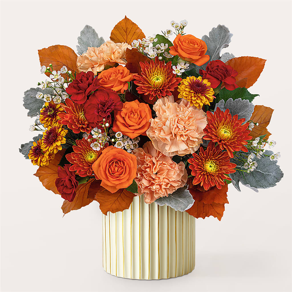 Merlot Bouquet with Ivory Vase –  Talia Flowers, Ottawa ON
