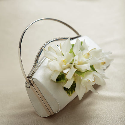 White Purse Decor –  Talia Flowers, Ottawa ON